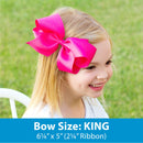 Metallic Overlay Girls Hair Bow – Silver – Wee Ones™
