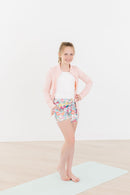 Zen Pink Full-Zip Ruffle Active Jacket