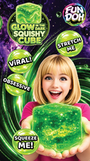 Fun Doh Glow in the Dark Sparkle Cube Squishy | Sensory Fidget Toy