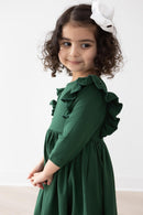 SALE Spruce 3/4 Sleeve Ruffle Twirl Dress