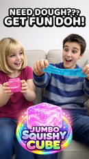 Fun Doh Jumbo Squishy Cube | Giant Glitter Sensory Stress Relief Fidget | Bossier City, LA