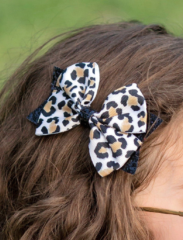 Animal Print & Glittery Bow