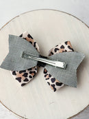 Animal Print & Glittery Bow