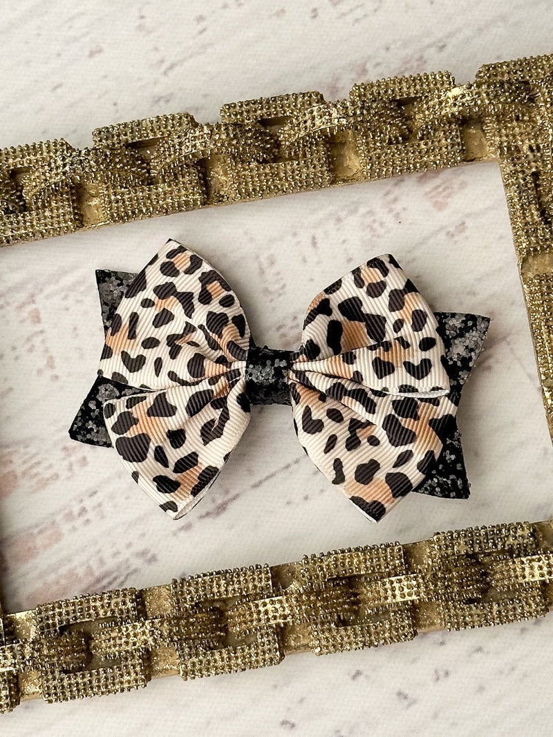 Animal Print & Glittery Bow