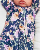 Anna Ruffled Zippered Footie – Bamboo Baby Sleeper