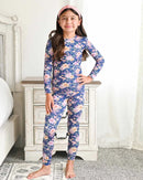 Anna Floral Bamboo Toddler Lounge Set – 2-Piece Pajamas