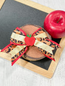 Apple & Animal Print Bow