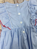 Apple Stripe Tie Applique Dress | Girls Back to School Dress