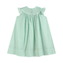 Aqua Daisy Smocked Bishop Dress