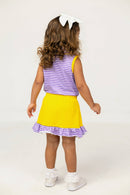 Purple & Gold Game Day Cheer Skirt Set | Girls Football Boutique Outfit