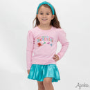 Santa’s Sleigh “Most Likely to Crash” Sweatshirt – Light Pink Christmas Top for Girls