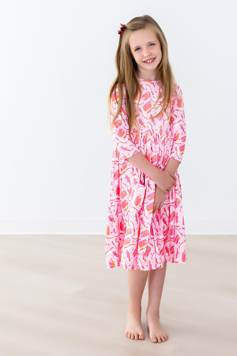 SALE Howdy 3/4 Pocket Twirl Dress