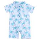 Aqua Crab Polo Romper