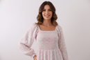 Floral tulip smocked mom dress