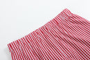 Baseball Smocked Shirt and Red Gingham Shorts Set