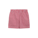 Baseball Smocked Shirt and Red Gingham Shorts Set