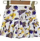Girls Purple & Gold Gameday Cheer Set – Geaux Fight Win Top & Skort