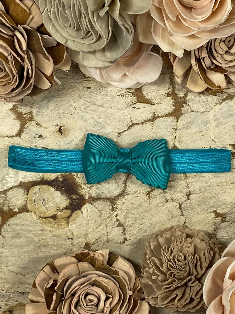 Bitty Scalloped Bow - Headband - 2.5"