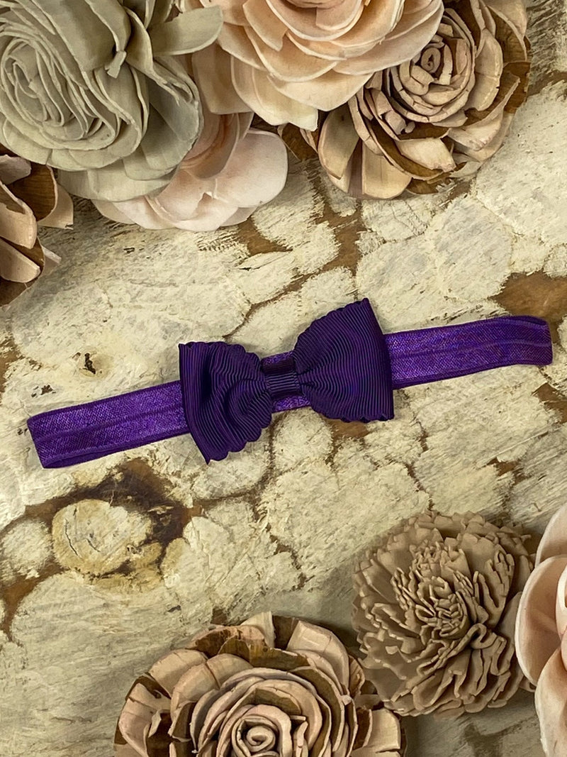 Bitty Scalloped Bow - Headband - 2.5"