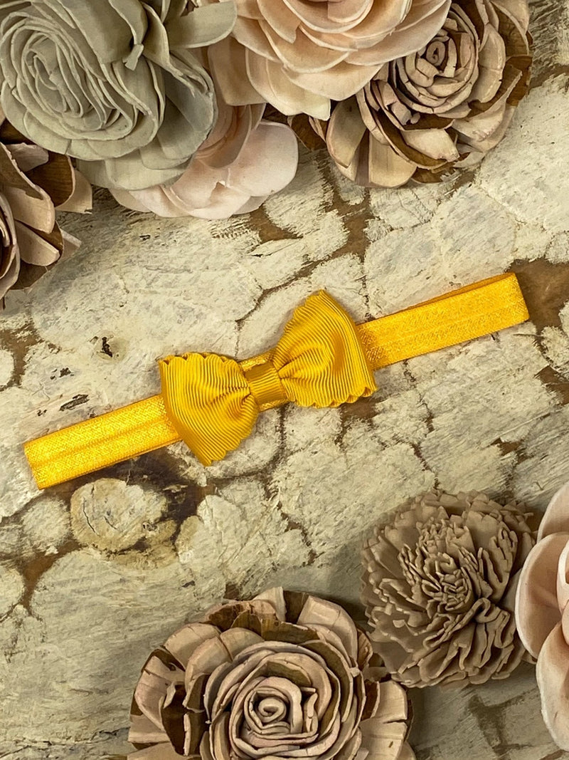 Bitty Scalloped Bow - Headband - 2.5"
