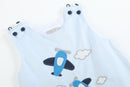 Blue Airplane Pockets Shortalls