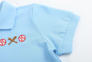Blue Baseball Polo Shirt