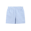 Blue Gingham Crawfish Smocked Shirt and Shorts Set