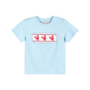 Blue Gingham Crawfish Smocked Shirt and Shorts Set