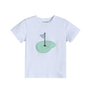 Blue Gingham Golf Hole Shirt and Boy Shorts Set