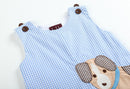 Blue Gingham Puppy Jon Jon