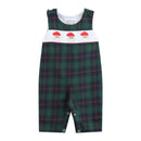Blue, Green Red Plaid Christmas Santa Smocked Longall