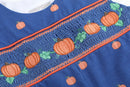 Blue Pumpkin Print Knit Smocked Longall