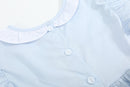 Blue Ruffled Crosses Smocked Dress