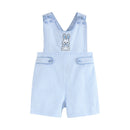 Blue Seersucker Bunny Shortalls