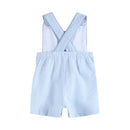 Blue Seersucker Bunny Shortalls