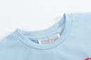 Blue Smocked ABC School Shirt and Shorts Set