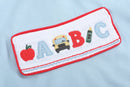 Blue Smocked ABC School Shirt and Shorts Set