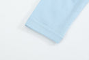 Blue Smocked Knit ABC School Dress