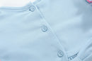 Blue Smocked Knit ABC School Dress