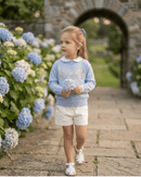 Blue Sparkly Bow Sweater