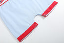 Blue USA Flag Smocked Shortalls