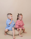 Shorts Set | Blue Gingham
