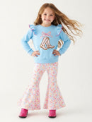 Boots and Bows Western Girls Bell Bottom Set