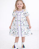 Boots and Bows Embroidered GIrls Dress