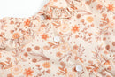 Brown Floral Collared Dress