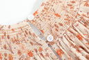 Brown Floral Smocked Bishop Dress
