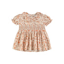 Brown Floral Smocked Dress and Bloomer Set