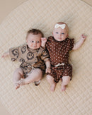 Shorts Set | Brown Polka Dots