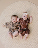 Shorts Set | Brown Smiley Face