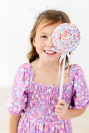 SALE Playful Posy Smocked Ruffle Dress